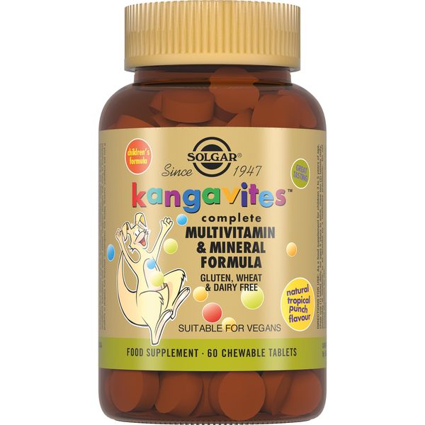 Солгар для детей Кангавитес комплекс витаминов и минералов со вкусом тропич фрукты БАД таб N 60