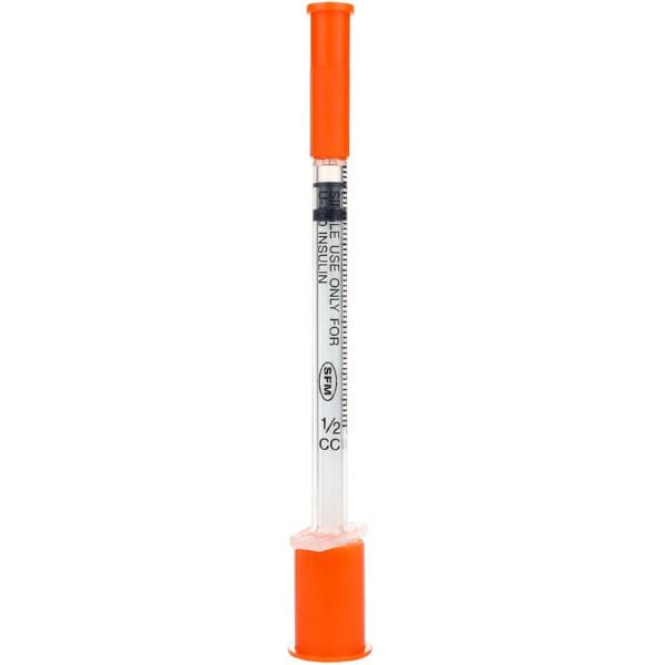 SFM шприц инсулиновый 3-х компонентный с иглой 30G 0.3х8мм 0,5мл N 10