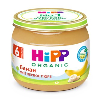 Hipp organic пюре банан 6+месяцев 80г