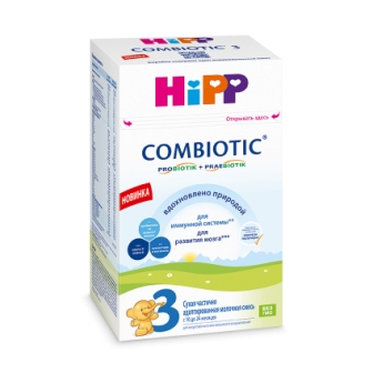 Hipp combiotic 3 сухая частично адаптированная молочная смесь 10+месяцев 600г