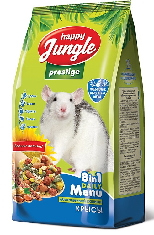 Корм для крыс Happy jungle престиж 500 г