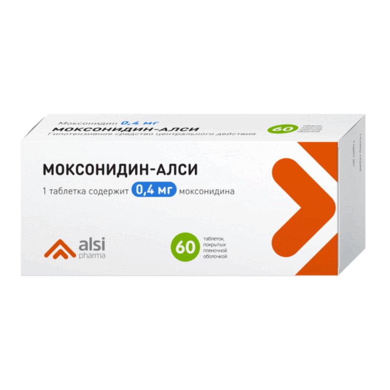 Моксонидин - Алси тб п/о плен 0,4мг N 60