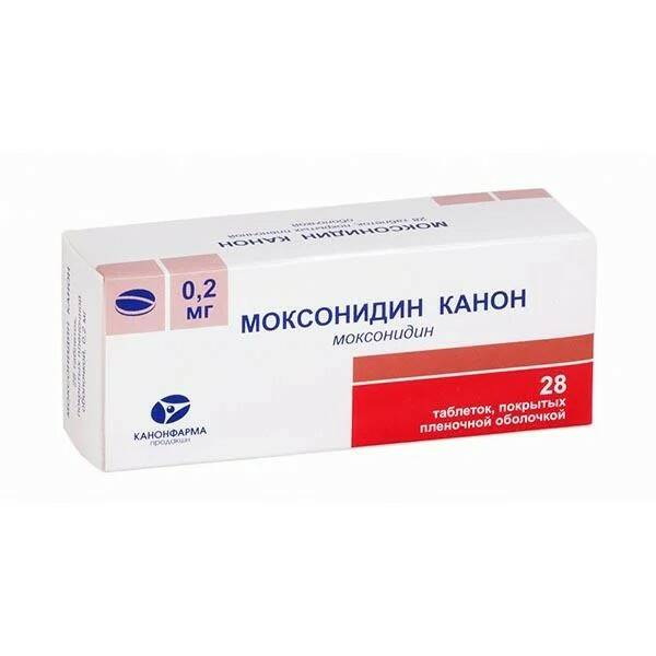 Моксонидин Канон тб п/о плен 0,2 мг N 28