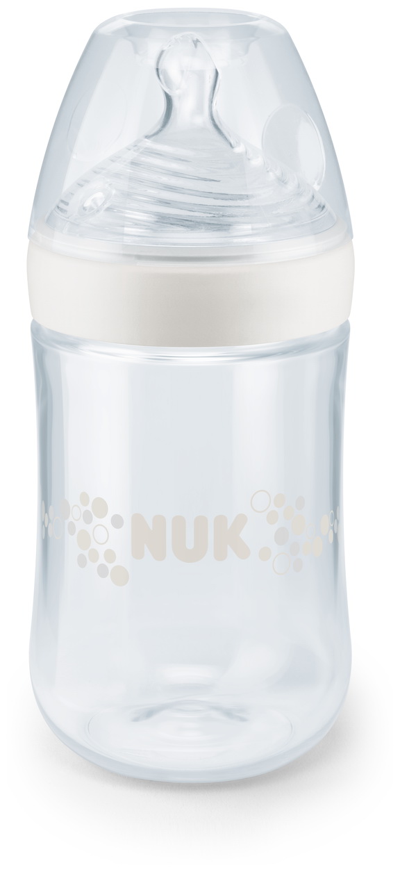 Nuk Nature sense бутылочка с индик температуры с силиконовой антиколиковой соской р-р М 260мл