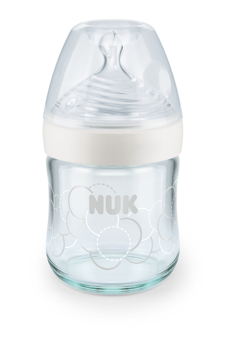 Nuk Nature sense бутылочка стеклян с силиконовой антиколиковой соской р-р S 120мл