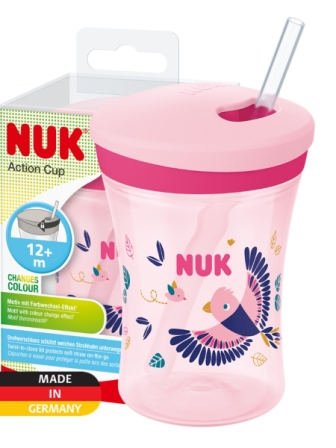 Nuk Action Cup поильник с рисунками меняющими цвет для девочек 230мл