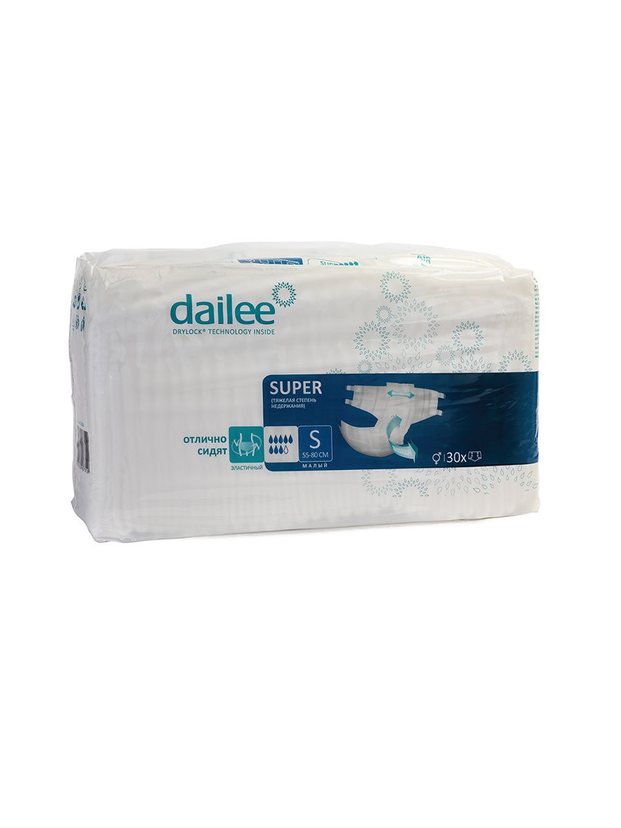 Dailee super подгузники для взрослых рS (55-80см) N30