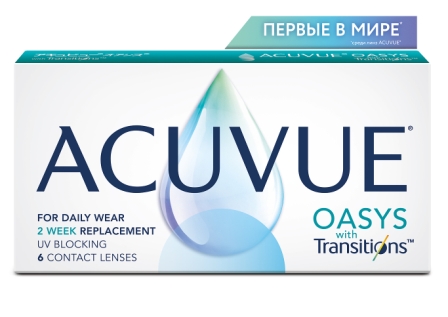 Линзы контактные Acuvue Oasys with Transitions 8.4/-4.50 N 6
