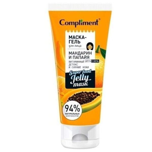 Compliment маска-гель для лица мандарин и папайя витаминный детокс и сияние кожи 130мл