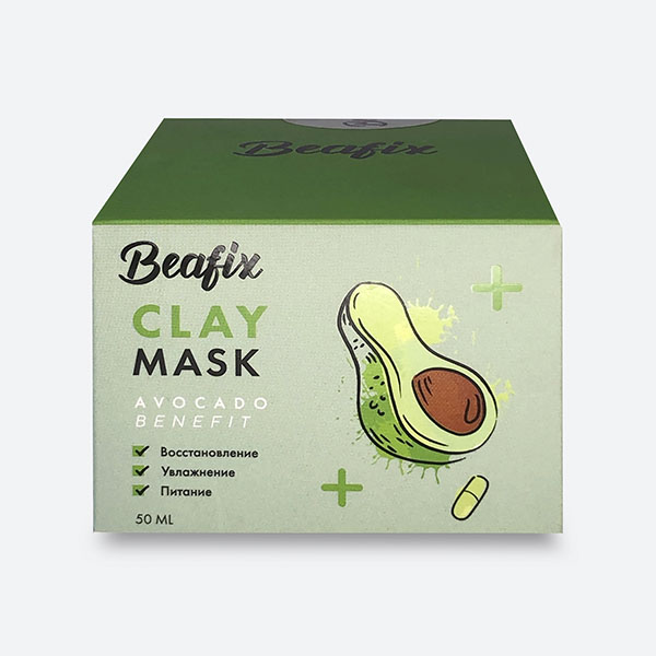 Beafix Avocado Benefit Clay Mask маска глиняная для лица с экстрактом авокадо 50мл