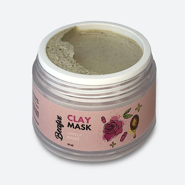 Beafix Lovely Roses Clay Mask маска глиняная для лица с гидролатом розовой воды 50мл