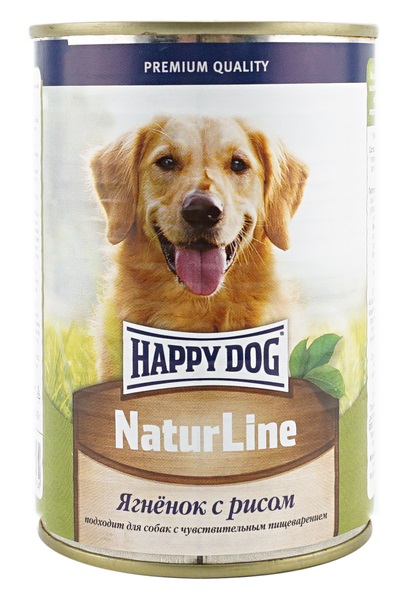 Корм для собак Happy dog natur line 970 г бан. ягненок с рисом