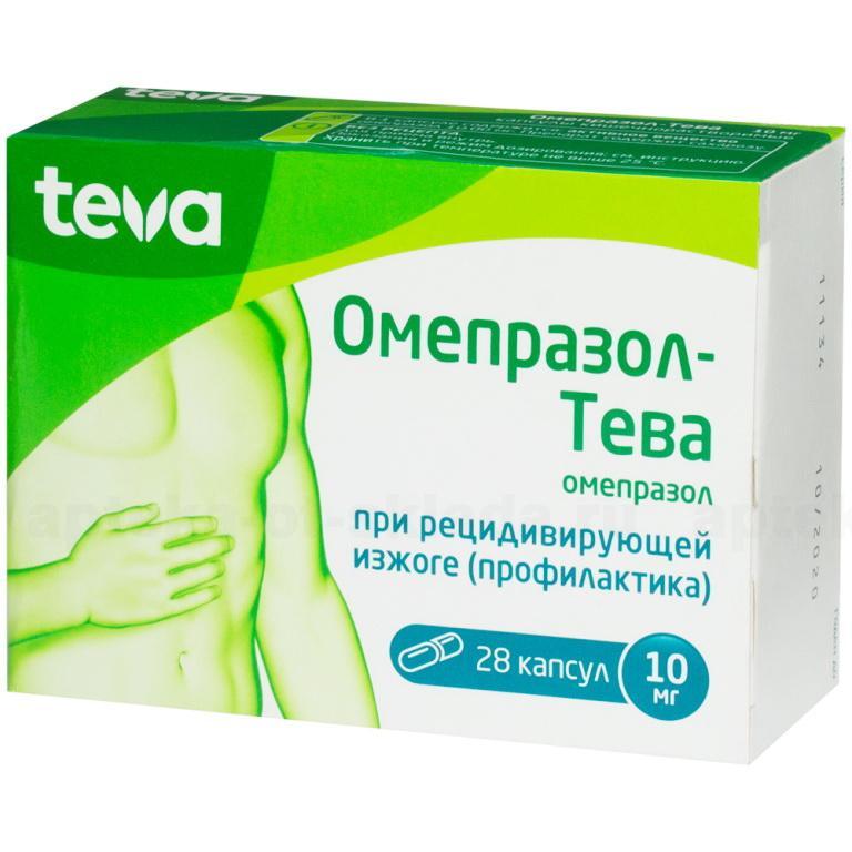 Омепразол - Тева капс 10 мг N 28