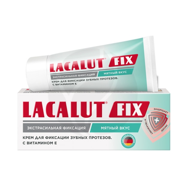 Lacalut fix крем для фиксации зубных протезов экстрасильная фиксация мятный вкус 20г