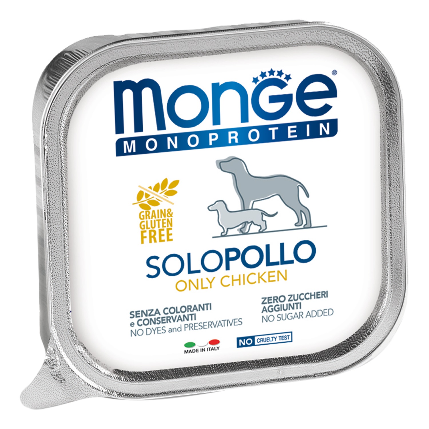 Корм для собак Monge dog monoprotein solo 150 г ламистер паштет из курицы