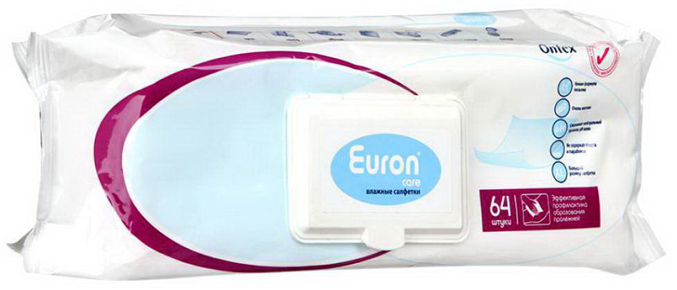 Euron care салфетки влажные для тела р.XL N 64