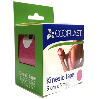 Ecoplast кинезио тейп 5смх5м розовый