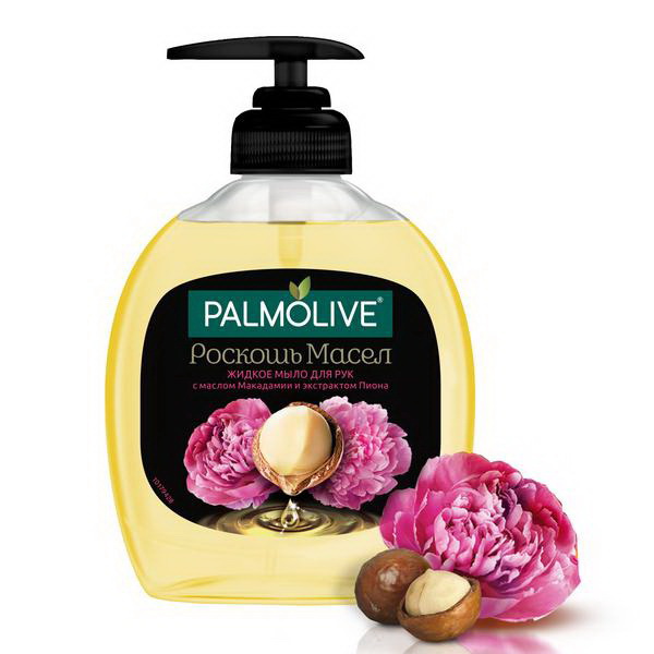 Palmolive Роскошь масел жидкое мыло для рук с маслом макадамии и экстрактом пиона с дозатором 300мл
