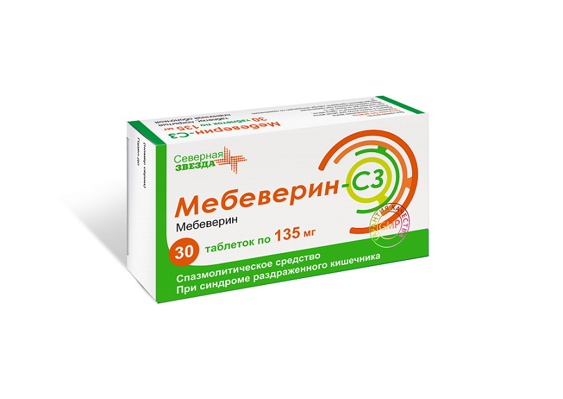 Мебеверин-СЗ тб п/о плен 135 мг N 30 , описание и инструкция по .