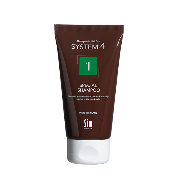 System4 шампунь-1 терапевтический для нормальных/жирных волос 75мл