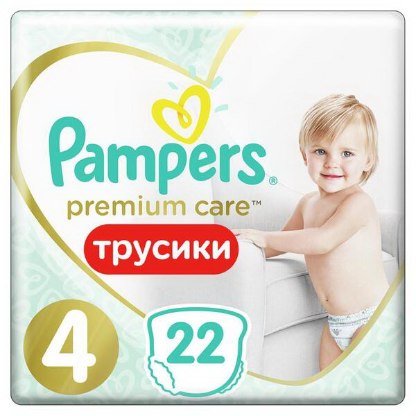 Подгузники-трусики Pampers Premium Care Pants 9-14 кг (размер 4) N 22