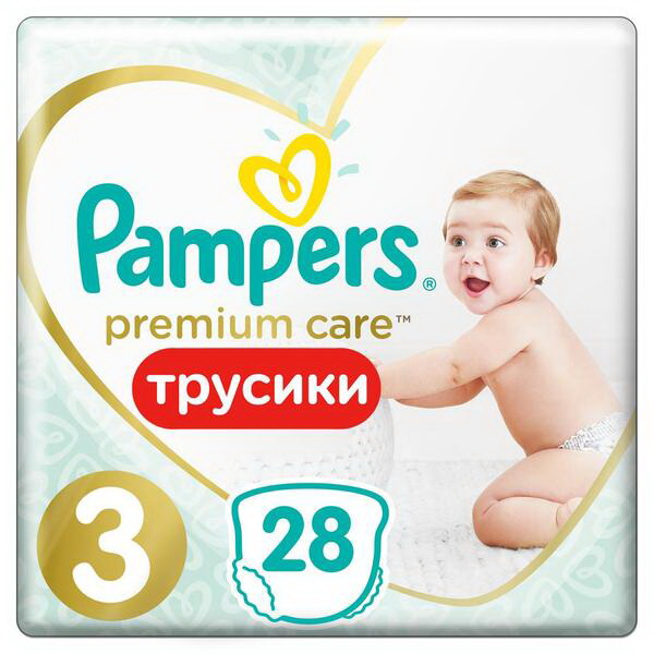 Подгузники-трусики Pampers Premium Care Pants 6-11 кг (размер 3) N 28