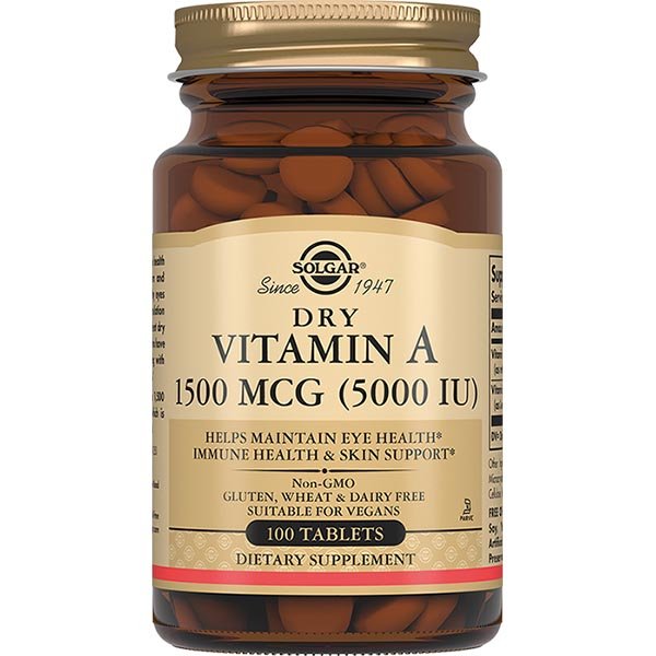 Солгар сухой витамин А тб 1500мкг (5000МЕ) N 100