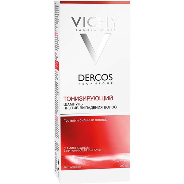 Vichy деркос шампунь тонизирующий против выпадения волос 200мл