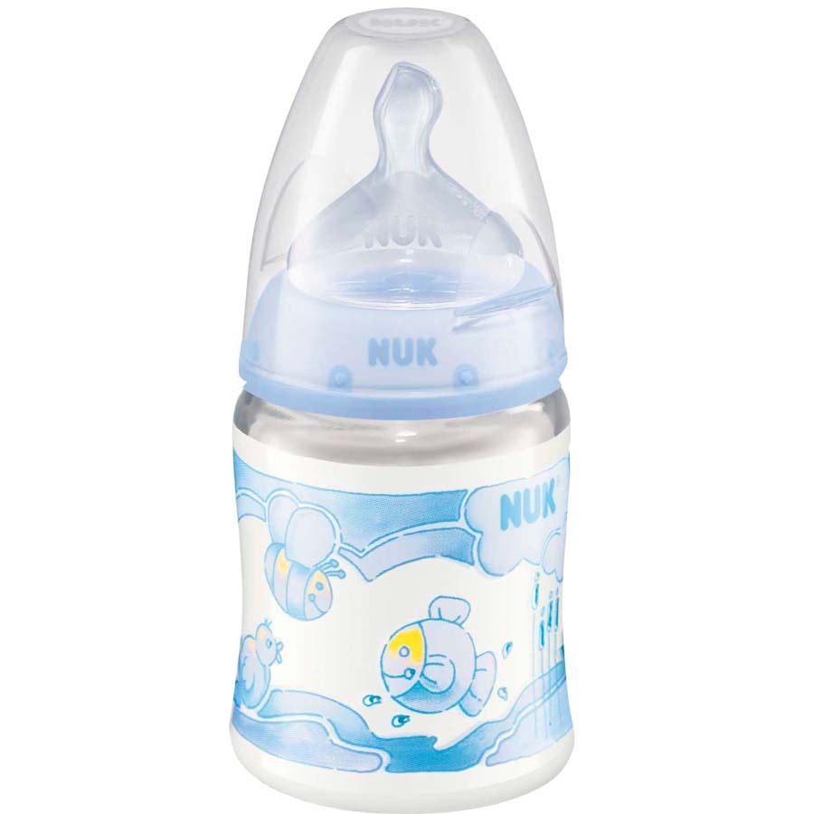 Nuk Baby Blue first choice бутылочка пластиковая 0-6мес с соской силиконовой 150мл