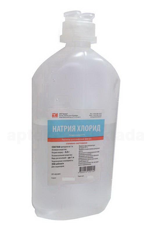 Натрия хлорид Гротекс р-р для инф 0,9% фл п/э 400мл