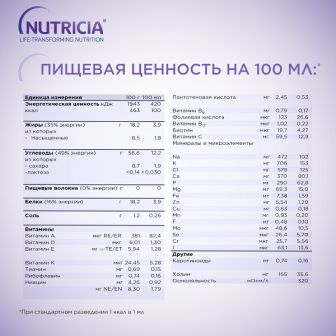 Нутризон эдванст Nutricia нутридринк сухая молочная смесь 322г