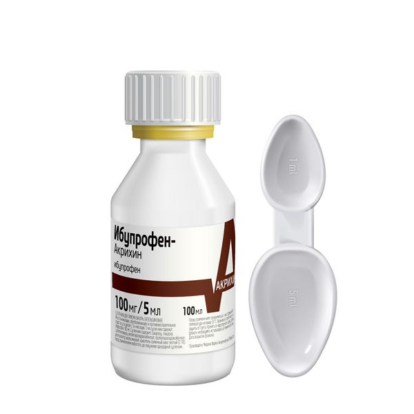 Ибупрофен-Акрихин суспензия 100мг/5 мл 100г