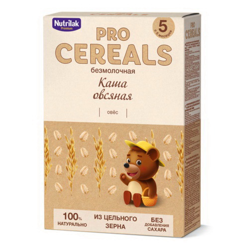 Pro Cereals Nutrilak premium каша сухая безмолочная овсяная цельнозерновая 5мес+ 200г