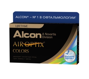 Alcon Air Optix Colors 30тидневные контактные линзы D 14.2/R 8.6/ -0.00 Sterling Gray N 2