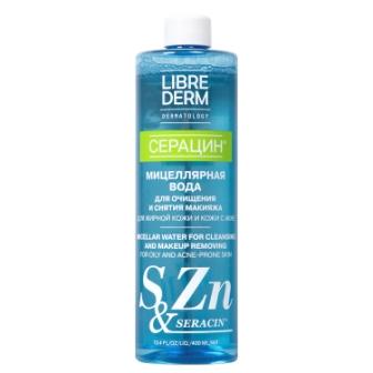Либридерм Серацин мицеллярная вода для очищения/снятия макияжа для жирной кожи и с акне 400 мл