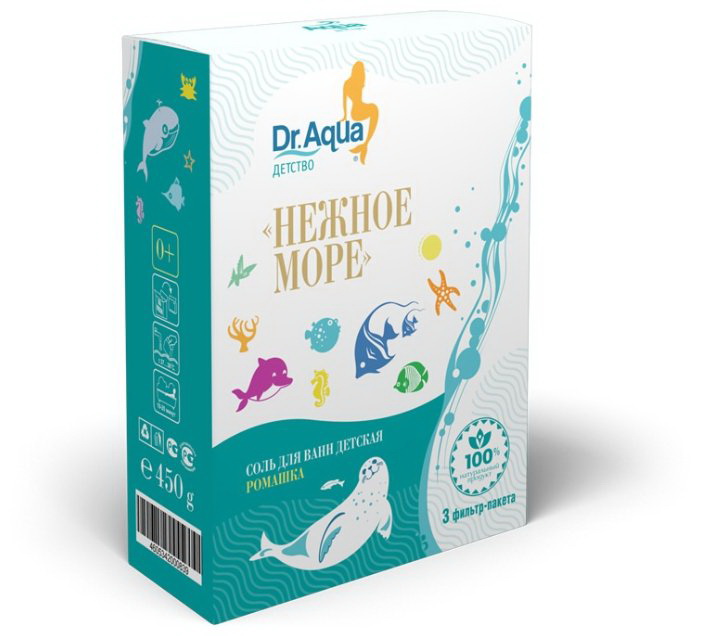 Dr.Aqua соль для ванн детская Нежное море ромашка +0мес 450г ф/п N 3