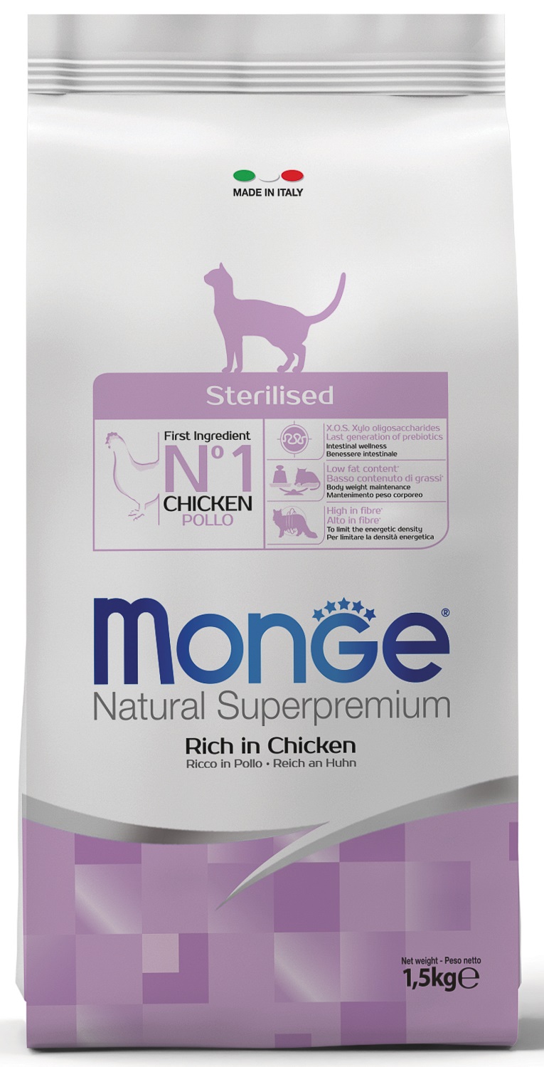 Корм для стерилизованных кошек Monge cat sterilised 1.5 кг