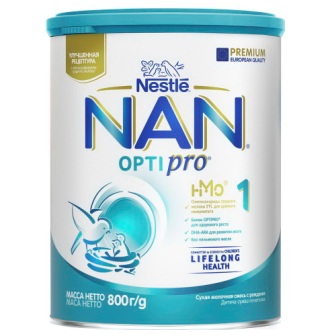 NAN-1 оптипро сухая молочная смесь с рождения 800 г
