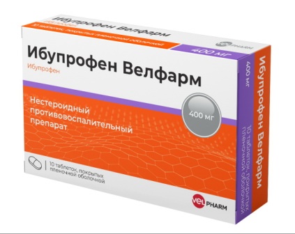 Ибупрофен Велфарм таб п/о плен 400 мг N 10