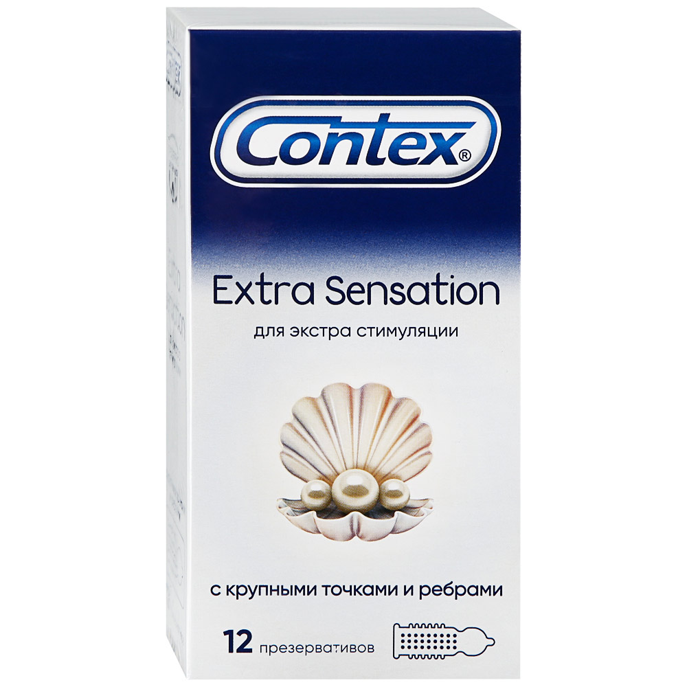 Презервативы Contex extra sensation с крупн точками и ребрами N 12