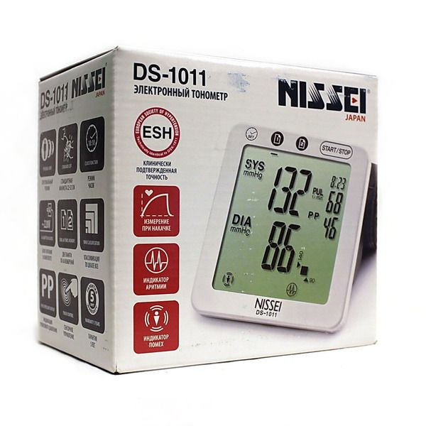 Тонометр Nissei DS-1011 автомат на плечо +манжета 22-32 см + адаптер N 1