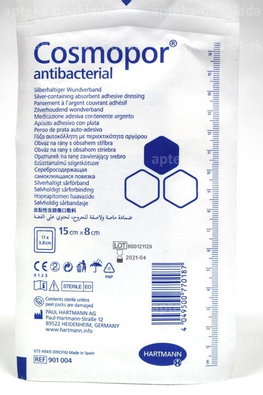 Hartmann Cosmopor antibacterial повязка пластырного типа 15х8 см