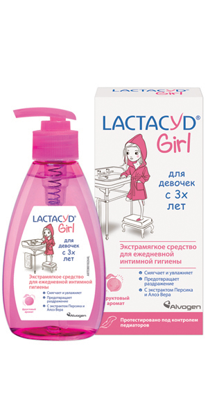 Лактацид Girl средство для интимной гигиены с экстрактом персика и алоэ вера +3 лет 200 мл