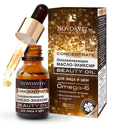 Novosvit масло-эликсир омолаживающее для лица и шеи линолевая кислота/омега6 25мл
