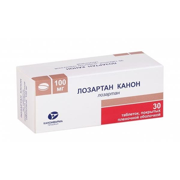 Лозартан Канон тб п/о 100 мг N 30