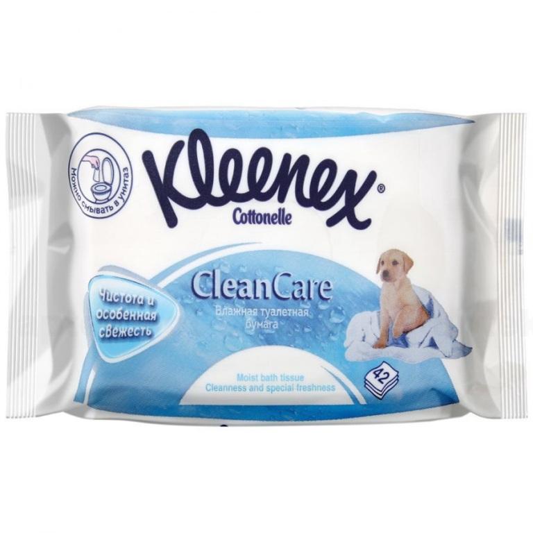 Kleenex cottonelle clean care влажная туалетная бумага N 42