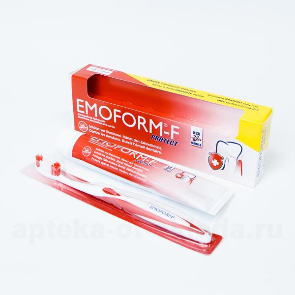 Эмоформ-Ф набор зубная паста протект 85 мл + зубная щетка