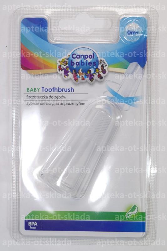 Canpol babies зубная щетка для первых зубов силиконовая +0мес