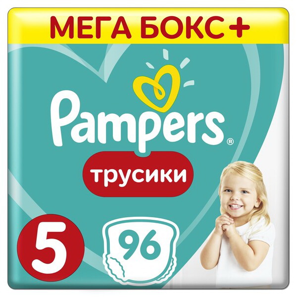 Подгузники-трусики Pampers Pants р 5 (12-18кг ) N 96