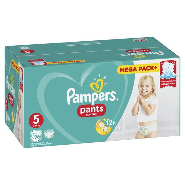 Подгузники-трусики Pampers Pants р 5 (12-18кг ) N 96